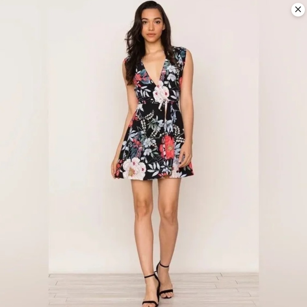 Yumi Kim Soho Mixer floral silk wrap dress, size XXS